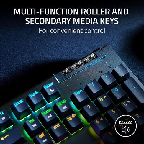 Razer BlackWidow V4 X Mechanical Gaming Keyboard: Green Switches Tactile & Clicky - 6 Macro Keys - Chroma RGB - Doubleshot ABS Keycaps - Roller & Media Keys - Snap Tap in Kuwait