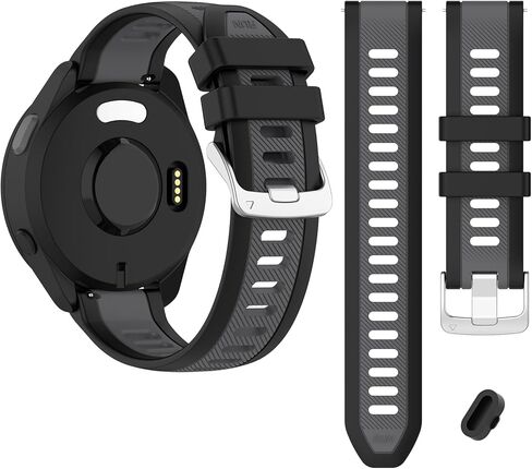 for Garmin Forerunner 165 Watch Band, 3pcs 20mm Silicone Sport Bands Strap for Vivoactive 6/5/3 Music, Forerunner 570 42mm/55/245/645/645, Quick Release Replacement Band in Kuwait