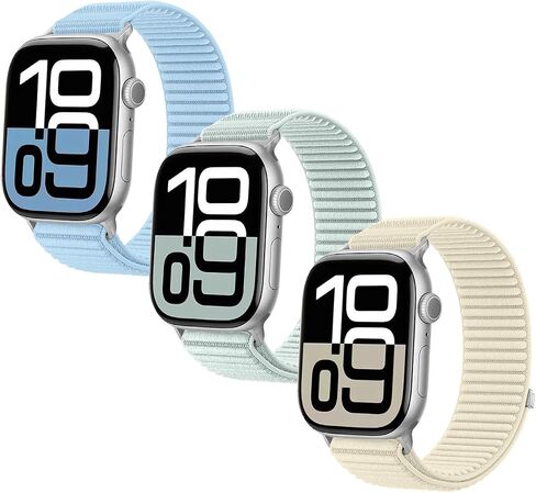 3 Pack Soft Nylon Bands for Kids Apple Watch Band SE3/SE2/SE & Series 11-1 in Kuwait