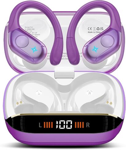 75H Sports Wireless Earbuds Bluetooth 5.4 Headphones Stereo Deep Bass,Black in Kuwait