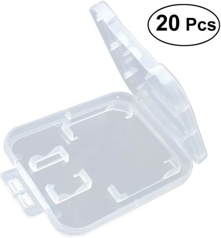 20pcs Memory Card Case and Holder for Micro and Standard Cards, Plastic Protective Storage Box for Travel and Electronics Accessories in Kuwait
