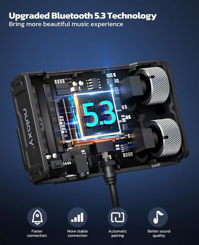 Nulaxy Bluetooth 5.3 Car Adapter with Air Vent Installation & DSP Noise Cancellation, QC3.0 & Type-C PD Car Charger Wireless FM Radio Transmitter Supports Bass & Treble Boost in Kuwait