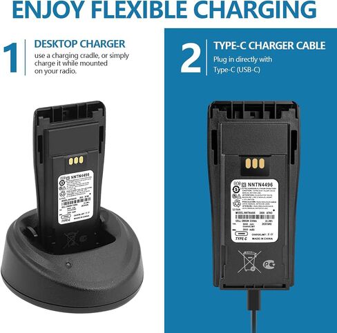 NNTN4497CR NNTN4497DR 7.4V 3000mAh Battery(Type-C Charge& Belt Clip) in Kuwait
