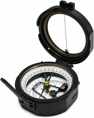 Military Style Pocket Compass with Sundial, Folding Lens & Directional Navigation Instrument – Nautical Decorative Compass for Collectors in Kuwait