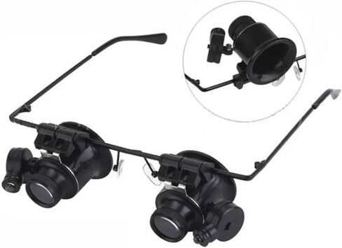 20X Eyeglass Magnifying Magnifier Jewelers Diamonds Eye Jewelry Loupe LED Lights in Kuwait