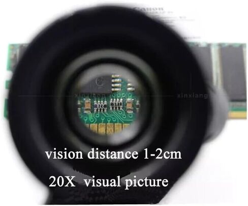 20X Eyeglass Magnifying Magnifier Jewelers Diamonds Eye Jewelry Loupe LED Lights in Kuwait