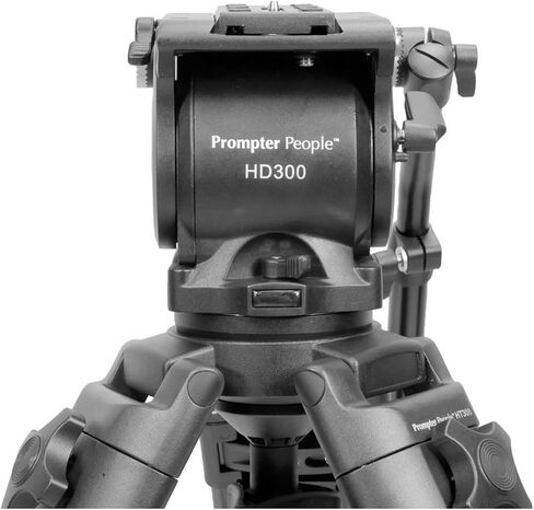 Prompter People TRI-HD300 3-Section Aluminum Heavy-Duty Tripod System with 100mm Fluid Head, Ground Splitter and Soft Padded Case, Supports 30 Lbs in Kuwait