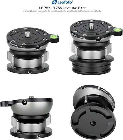 LB-75S 75mm Leveling Base for Tripod w Butterfly Lock Collar 55lb Max Load +/-15° Tilt in Kuwait