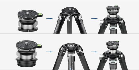 LB-75S 75mm Leveling Base for Tripod w Butterfly Lock Collar 55lb Max Load +/-15° Tilt in Kuwait