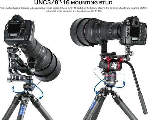 LB-75S 75mm Leveling Base for Tripod w Butterfly Lock Collar 55lb Max Load +/-15° Tilt in Kuwait