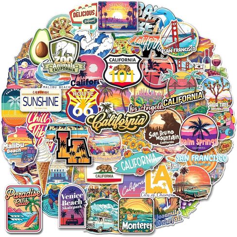 100PCS California Stickers, Waterproof Vinyl Decals in Kuwait