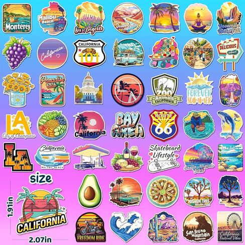 100PCS California Stickers, Waterproof Vinyl Decals in Kuwait