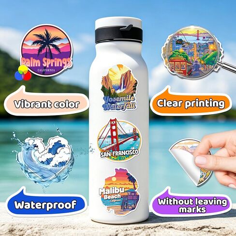 100PCS California Stickers, Waterproof Vinyl Decals in Kuwait