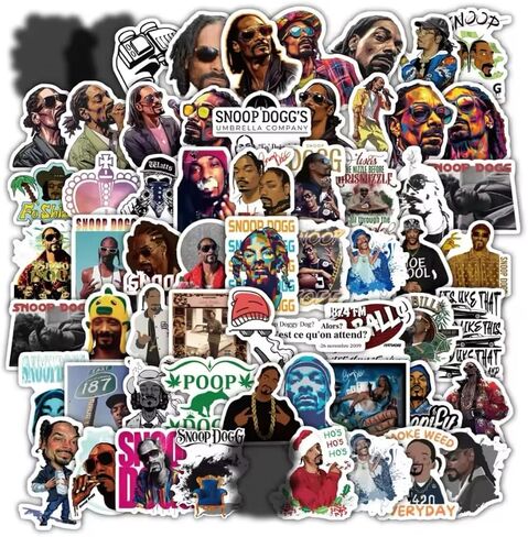 60 pcs Snizoop Dogg Sticker Pack – Celebrate Hip-Hop Culture in Kuwait
