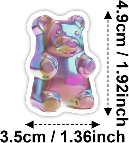 Bluradio 100PCS Iridescent Cute Stickers for Water Bottles & Laptops in Kuwait