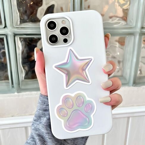 Bluradio 100PCS Iridescent Cute Stickers for Water Bottles & Laptops in Kuwait