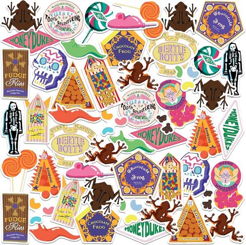 Harry Potter Honeydukes Theme 50ct Vinyl Decals, Tablet, Indoor & Outdoor in Kuwait