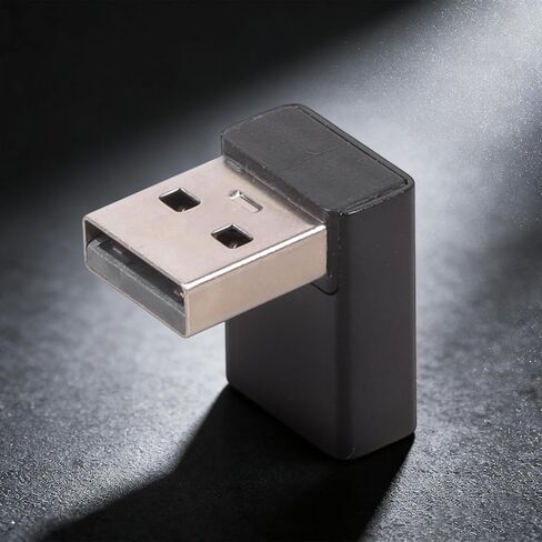 2Pcs Aluminum Alloy USB3.0 Male to Female Elbow Adapter Extender in Kuwait