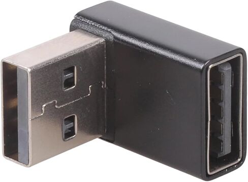 2Pcs Aluminum Alloy USB3.0 Male to Female Elbow Adapter Extender in Kuwait