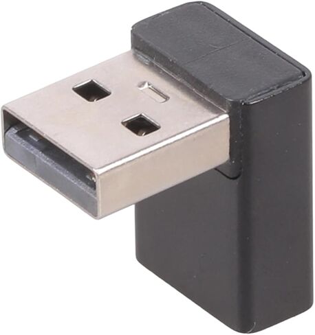 2Pcs Aluminum Alloy USB3.0 Male to Female Elbow Adapter Extender in Kuwait