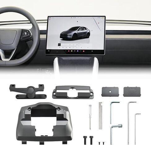 Screen Swivel Mount for Tesla Model Y 2019-2024 & Model 3 2017-2023, Center Console Touchscreen Rotating Bracket Holder in Kuwait