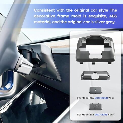 Screen Swivel Mount for Tesla Model Y 2019-2024 & Model 3 2017-2023, Center Console Touchscreen Rotating Bracket Holder in Kuwait