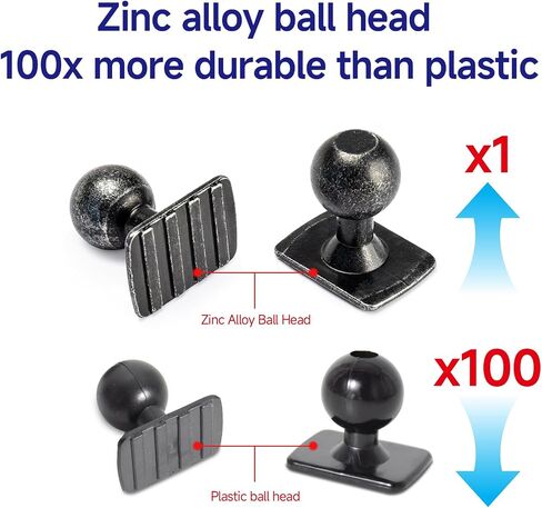 17mm Zinc Alloy Ball Adapter for Vehicle-Specific Phone Mount in Kuwait