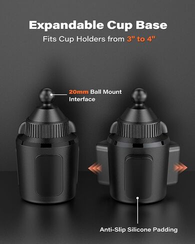APPS2Car Heavy Duty Aluminum Cup Phone Holder for Car in Kuwait