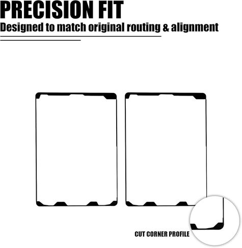 2PCS for iPad 5th 6th Gen Screen Adhesive Replacement for iPad 2017 2018 9.7 inch Front Touch Panel LCD Bezel Frame Pre-Cut Tape Sticker Glue Fit for Model: A1822 A1823 A1893 A1954 in Kuwait