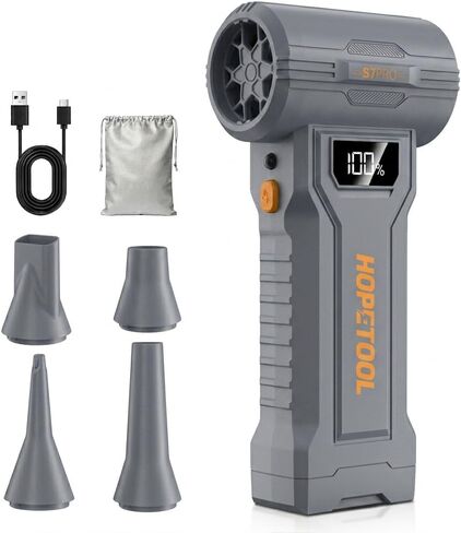 Electric Air Duster, 150,000 RPM Brushless Cordless Dust Remover with Digital Display, Rechargeable Compressed Air Cleaner for PC, Keyboard, Camera, Car, Gift in Kuwait