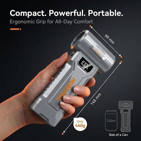 Electric Air Duster, 150,000 RPM Brushless Cordless Dust Remover with Digital Display, Rechargeable Compressed Air Cleaner for PC, Keyboard, Camera, Car, Gift in Kuwait