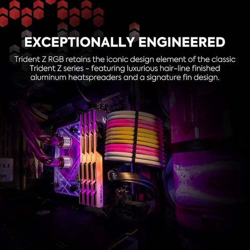 G.SKILL Trident Z RGB Series DDR4 RAM (XMP) 32GB (2x16GB) Up to 3600MT/s* CL18-22-22-42 1.35V Intel AMD Desktop Computer Memory U-DIMM (F4-3600C18D-32GTZR) in Kuwait
