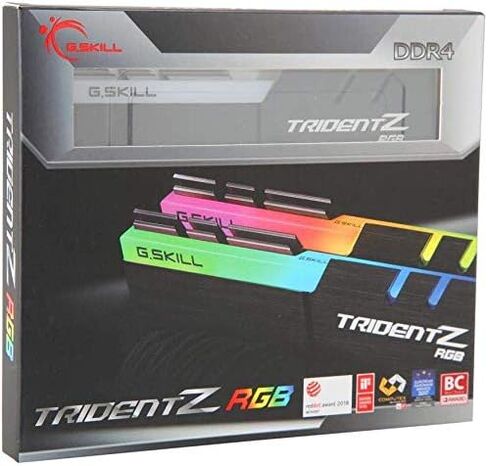 G.SKILL Trident Z RGB Series DDR4 RAM (XMP) 32GB (2x16GB) Up to 3600MT/s* CL18-22-22-42 1.35V Intel AMD Desktop Computer Memory U-DIMM (F4-3600C18D-32GTZR) in Kuwait