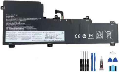 Compatible with Lenovo IdeaPad 5 Pro-16IHU6 Pro-16ACH6 Creator 5-16ACH6 L20C4PE1 LCD Display Touch Screen Digitizer Full Assembly Replacement Screen Battery L20M4PE1+ Free Tools in Kuwait