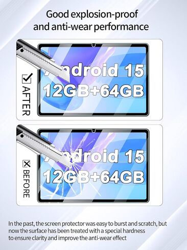 Screen Protector for ATOZEE AT-CP20 Android Tablet 10 inch Tablets, Anti-Scratch 9H Hardness Touch Sensitive 2.5D Rounded Edges Bubble Free Easy to Install,2 Pack. in Kuwait