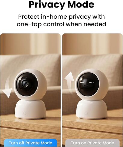 Aurumbach 4MP 2K Indoor Security Camera, 360° PTZ Pet Camera with Phone App, Dual-Band WiFi 2.4G/5G, Baby Monitor with Person/Pet/Cry Detection, Night Vision, AI Motion Tracking, One Touch 2-Way Talk in Kuwait