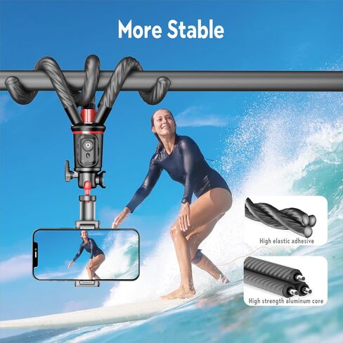 Fotopro Camera Tripod, Mini Flexible Extendable Tripod Stand with Extension Pole Compatible with Canon Nikon Sony Cameras Phone in Kuwait