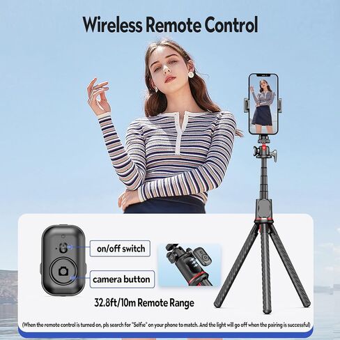 Fotopro Camera Tripod, Mini Flexible Extendable Tripod Stand with Extension Pole Compatible with Canon Nikon Sony Cameras Phone in Kuwait