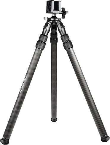 TONYBOO Carbon Fiber Tripod for Hunting with Rifle Saddle Clamp, CNC Machining Heavy Duty Rifle Tripod with 360° Ball Head,Lightweight, Stable Shooting Rest for Rifles, Crossbows - TQ-2836-U8 in Kuwait