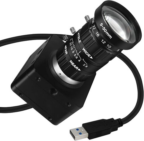 SVPRO USB3.0 Camera, 60fps High Speed 4K USB Camera, 8.3MP Manual Focus Webcam with 5-50mm CS Lens, 10X Zoom Streaming Cam UVC Plug and Play for Windows/Linux/Mac/Android in Kuwait