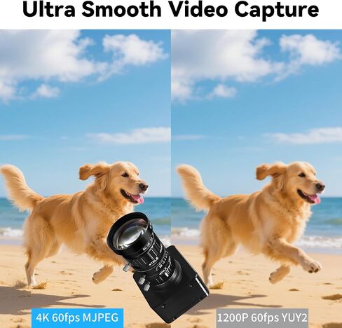 SVPRO USB3.0 Camera, 60fps High Speed 4K USB Camera, 8.3MP Manual Focus Webcam with 5-50mm CS Lens, 10X Zoom Streaming Cam UVC Plug and Play for Windows/Linux/Mac/Android in Kuwait