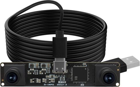 USB Stereo Camera, 1080P 60FPS Binocular Camera for Stereo Vision in Kuwait