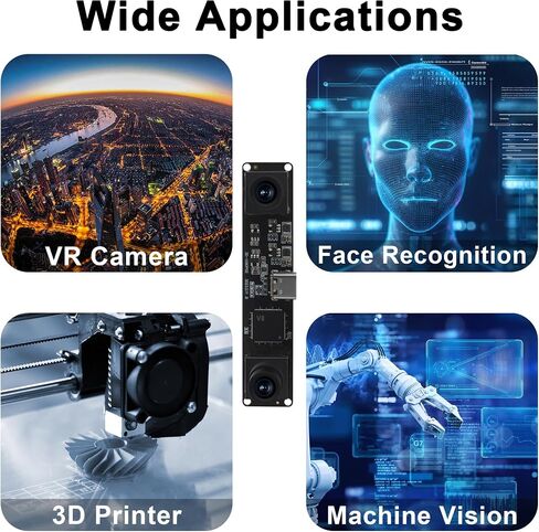 USB Stereo Camera, 1080P 60FPS Binocular Camera for Stereo Vision in Kuwait