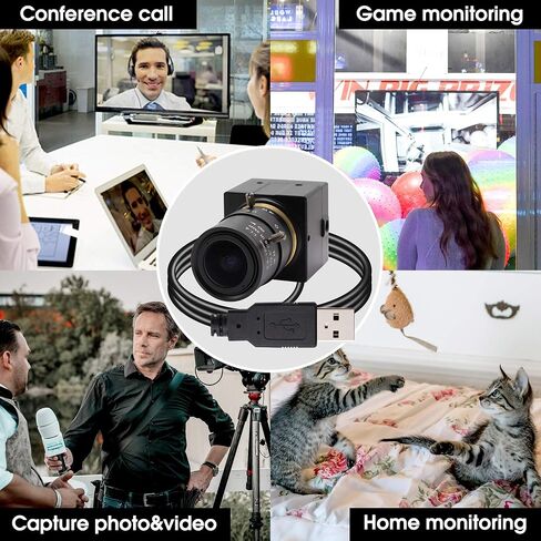 2.8-12mm Varifocal Lens USB Camera 8 Megapixel Webcamera with Image Sensor Webcam Super High Difinition 3264X2448 USB Camera Outdoor Indoor Webcamera for Video Systems in Kuwait