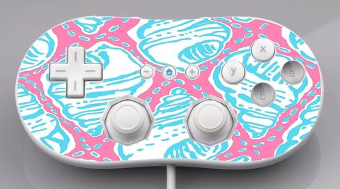 Pastel Shells Wallpaper pattern Vinyl Decal Sticker Skin by Debbie's Designs for Wii Classic Controller in Kuwait