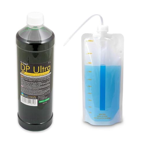 Aquacomputer Double Protect Ultra Coolant (1L) and Foldable Filling Bottle Bundle, Blue in Kuwait