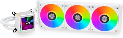 Lian Li GA Galahad II 360- Asetek 8th Gen- 2.88" IPS LCD Screen- Screen Recording for Videos and Photos -Pre-Installed ARGB Daisy-chainable Radiator Fans or UNI Fan SL-INF Fans (GA2ALCD36W.US) in Kuwait