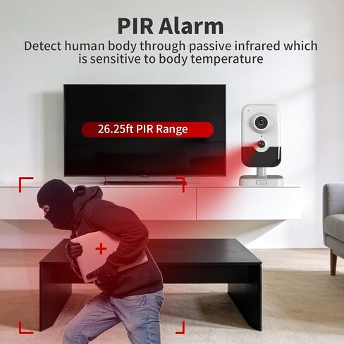 DS-2CD2483G2-I 8MP Home Security Camera Indoor, Cube PoE IP Cameras,Human Body Detection, H.265+, Build in SD Slot up to 512 GB, Two Way Talk, 2.8mm Lens, Work with Ⲏіk-Connect in Kuwait
