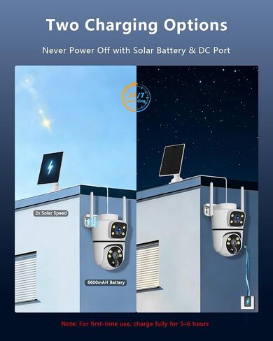4MP Dual Lens PTZ Solar Wireless Security Camera Outdoor WiFi Cameras 1pcs in Kuwait