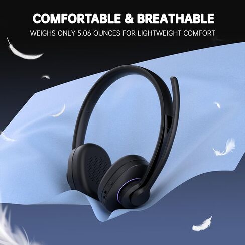AOC Wireless Headset with Mic for Work, AI Noise-Canceling, Bluetooth 5.3 in Kuwait